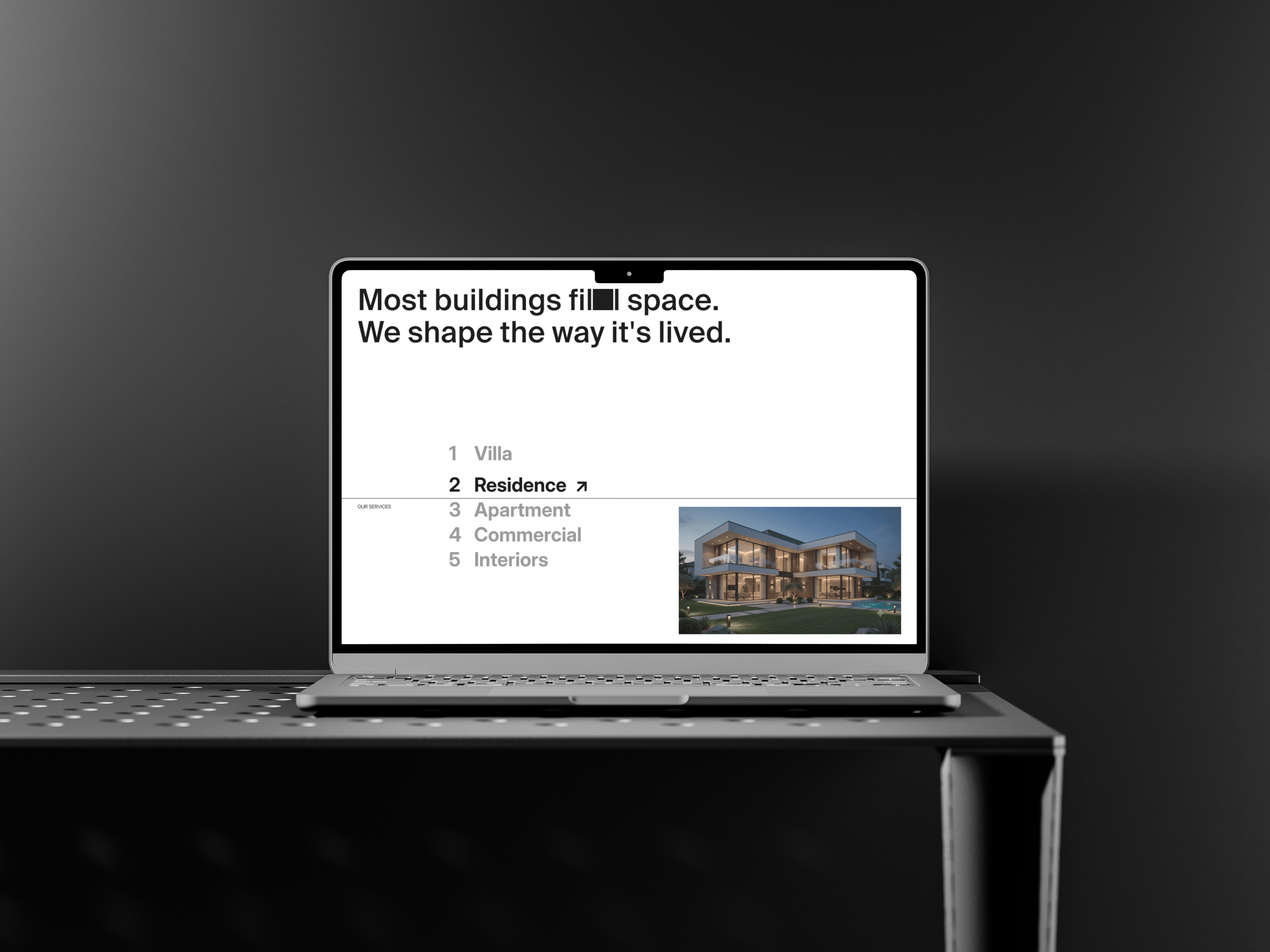 The Design Foundation website shown on a laptop